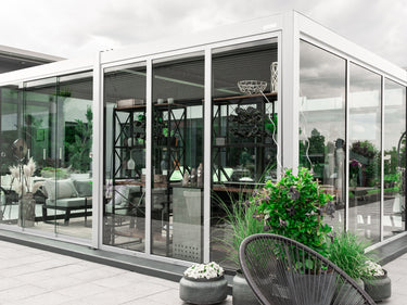 PERGOLUX Glaswände S1 PERGOLUX Fixverglasung Weiß 3m