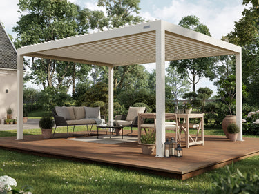 PERGOLUX Sundream S2 Pergola PERGOLUX Weiß 4x5m Freistehend