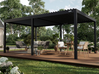 PERGOLUX Sundream S2 Pergola PERGOLUX Schwarz 4x6m Freistehend