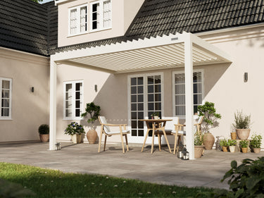 PERGOLUX Sundream S2 Pergola PERGOLUX Weiß 3x4m Wandmontage