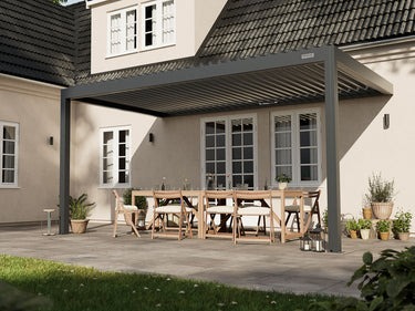 PERGOLUX Sundream S2 Pergola PERGOLUX Anthrazit 3x5m Wandmontage