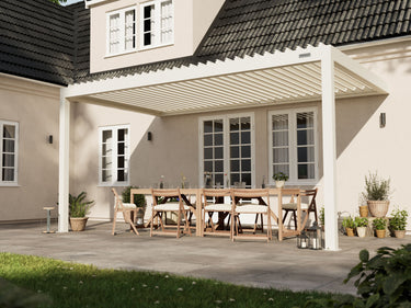 PERGOLUX Sundream S2 Pergola PERGOLUX Weiß 3x5m Wandmontage