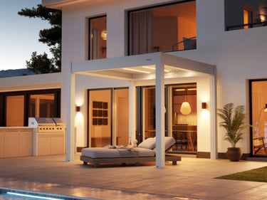 PERGOLUX Pergola Skydance S3 Weiß Freistehend 3x3m