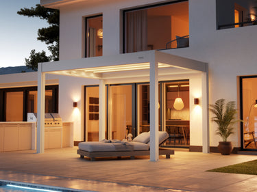 PERGOLUX Pergola Skydance S3 Weiß Freistehend 3x4m