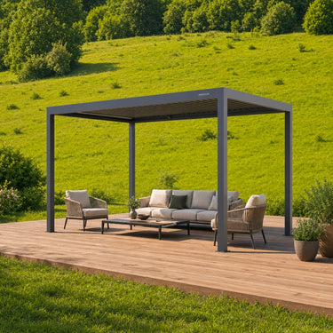 Allwetter-Pergola-Bausatz mit manuellem Dach | Serie 4