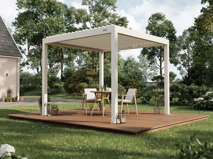 PERGOLUX Pergola S2 Pergola PERGOLUX Weiß 3x3m Freistehend