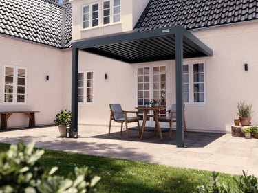 PERGOLUX Pergola S3 Anthrazit Wandmontiert 3x3m