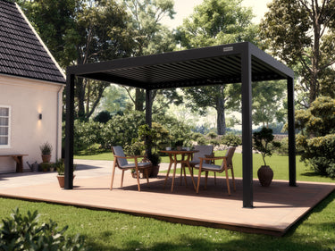 PERGOLUX Pergola S3 Schwarz Freistehend 3x4m