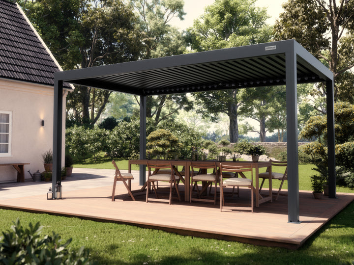 PERGOLUX Pergola S3 Anthrazit Freistehend 3x5m