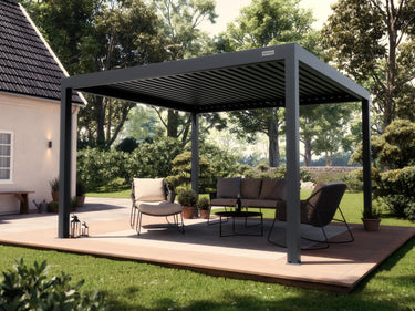 PERGOLUX Pergola S3 Anthrazit Freistehend 4x4m
