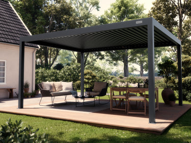 PERGOLUX Pergola S3 Anthrazit Freistehend 4x5m
