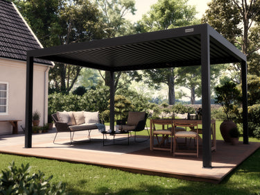 PERGOLUX Pergola S3 Schwarz Freistehend 4x5m