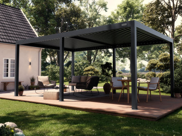 PERGOLUX Pergola S3 Anthrazit Freistehend 4x6m