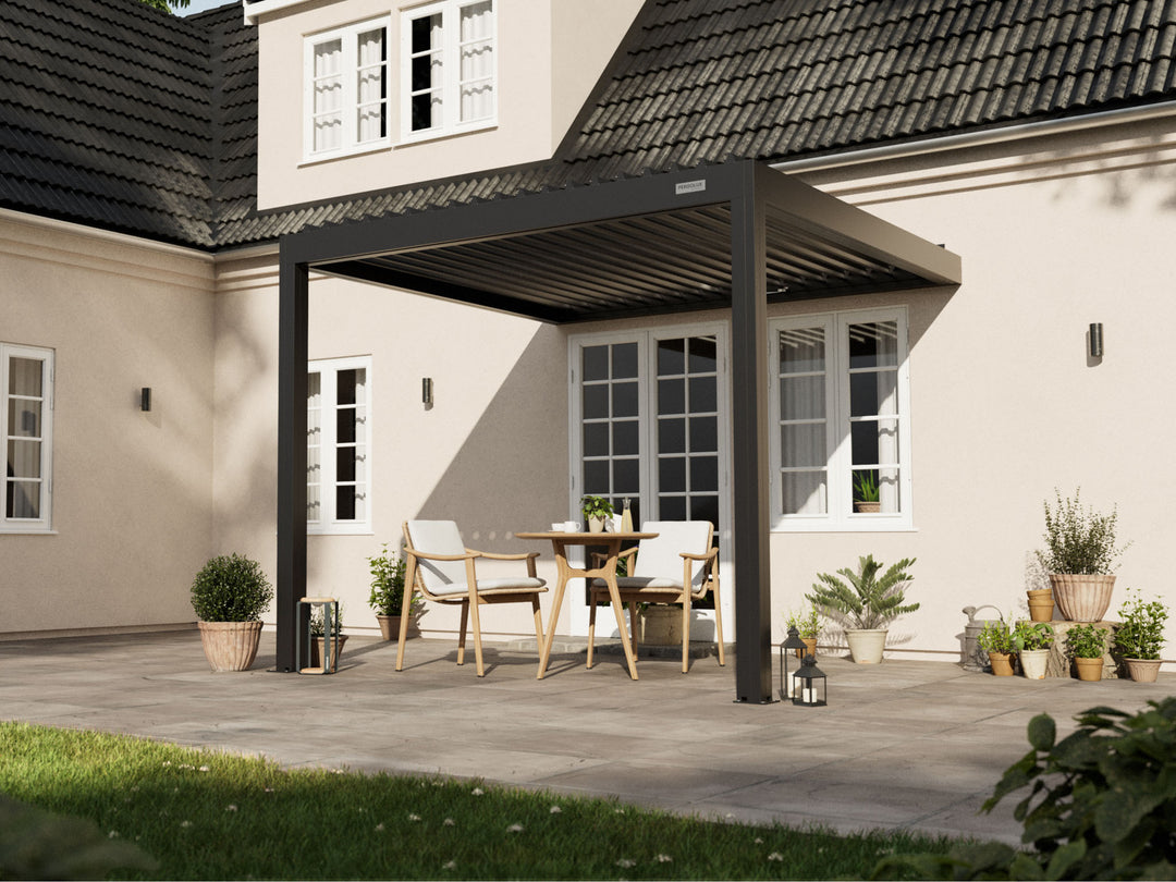 PERGOLUX Sundream S2 Pergola PERGOLUX Schwarz 3x3m Wandmontage
