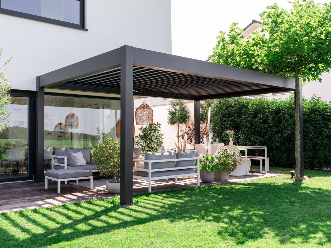 PERGOLUX Skydance S2 Anthrazit Freistehend 4x6m