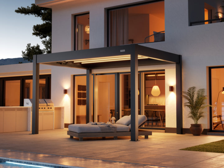 PERGOLUX Pergola Skydance S3 Anthrazit Freistehend 3x4m