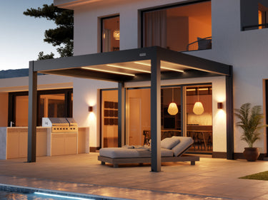 PERGOLUX Pergola Skydance S3 Anthrazit Freistehend 4x4m