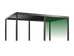 Pergolux Pergola – Auswahl der vorderen rechten Seitenwand bei freistehendem Modell.