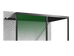 Pergolux Pergola – Auswahl der vorderen linken Seitenwand bei wandmontiertem Modell.