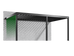 Pergolux Pergola – Auswahl der linken Seitenwand bei wandmontiertem Modell.